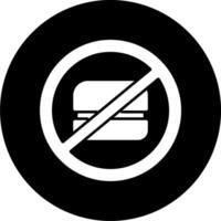 No Junk Food Vector Icon