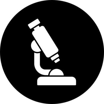 icono de vector de microscopio