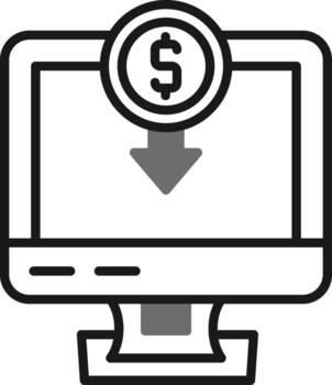 icono de vector de computadora