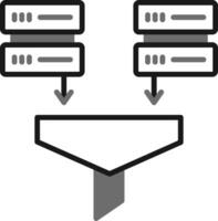 icono de vector de minería de datos