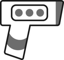 termómetro pistola vector icono