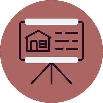 icono de vector de presentación