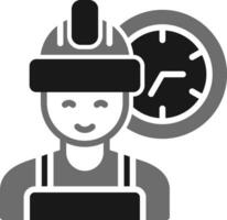 icono de vector de horas de trabajo