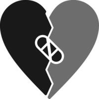 Broken Heart Vector Icon