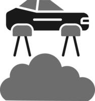 icono de vector de coche volador