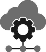 icono de vector de datos de nube