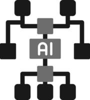 icono de vector de inteligencia artificial