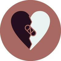 Broken Heart Vector Icon