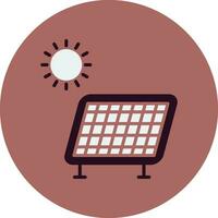 icono de vector de panel solar