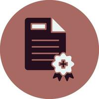 Medical Certificate Vector Icon