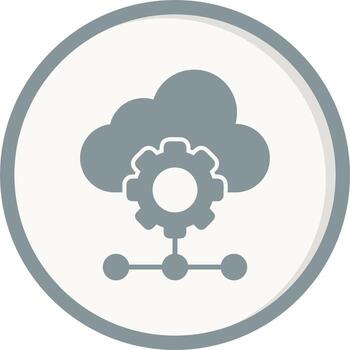 icono de vector de datos de nube