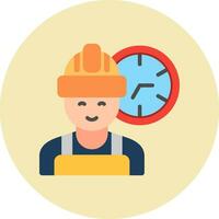 icono de vector de horas de trabajo