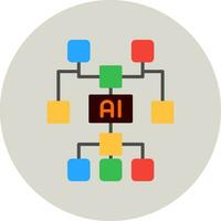 icono de vector de inteligencia artificial