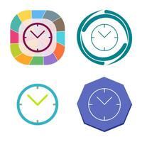 Unique Clock Vector Icon