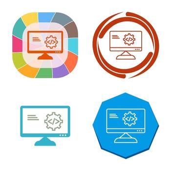 Unique Code Optimization Vector Icon