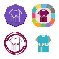 T Shirt with lines Vector Icon