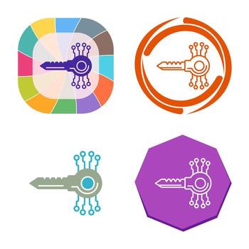 Key Code Vector Icon