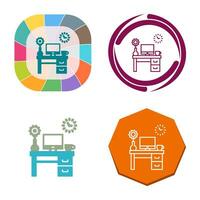 icono de vector de mesa de trabajo