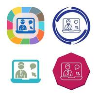Online Interview Vector Icon