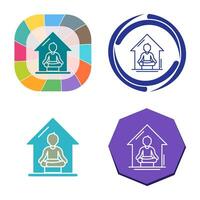 Yoga At home Vector Icon