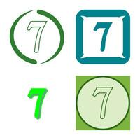 Number Seven Vector Icon