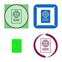 icono de vector de pasaporte