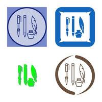 Unique Writing Equipment Vector Icon