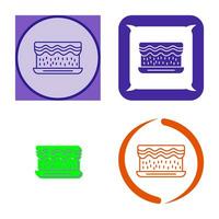 Unique Cream Cake Vector Icon