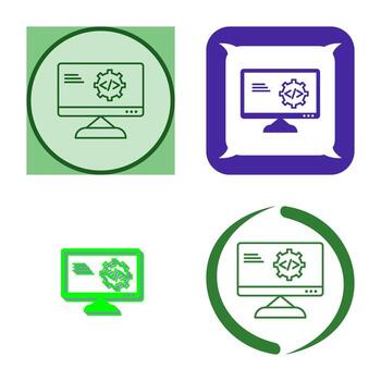 icono de vector de optimización de código único