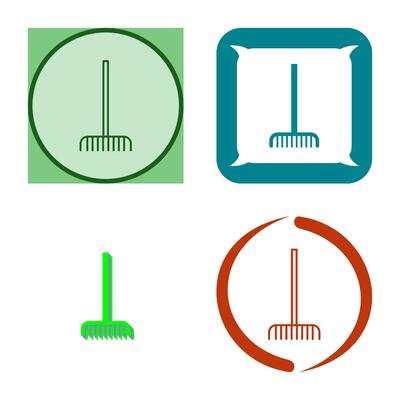 Fork picking Leaves Vector Icon