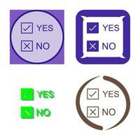 Yes No Option Vector Icon