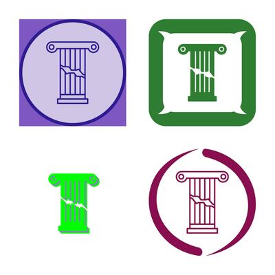 Broken Pillar Vector Icon