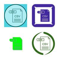 icono de vector csv