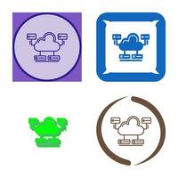 Cloud Database Vector Icon