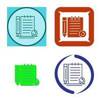 Rechecked Notes Vector Icon