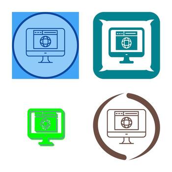 icono de vector de sitio web