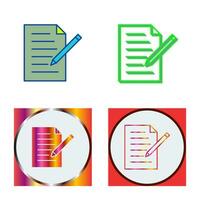 Unique Edit Document Vector Icon