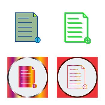 icono de vector de archivo de adición único