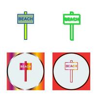 Beach Sign Vector Icon