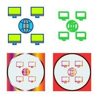 Unique Company Network Vector Icon