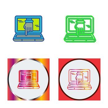 Computer Hacking Vector Icon