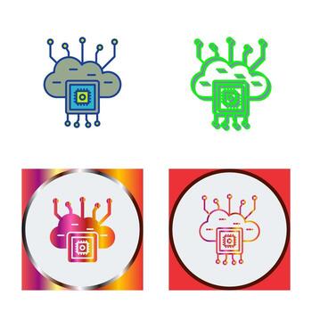 icono de vector de computación en la nube