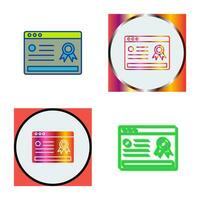 Online Certificate Vector Icon