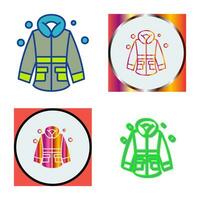 icono de vector de chaqueta de invierno