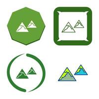 Unique Mountains Vector Icon