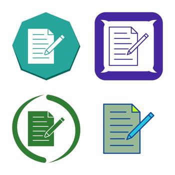 Unique Edit Document Vector Icon