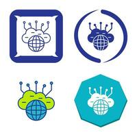 Computing Cloud Vector Icon