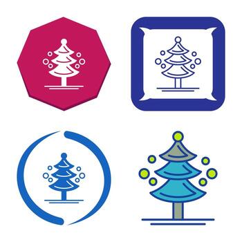 icono de vector de árbol de pino