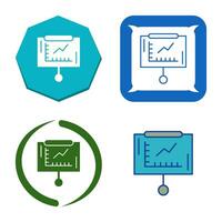 Line Graph Vector Icon