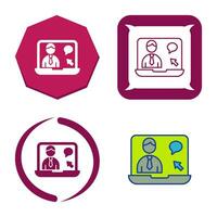 Online Interview Vector Icon
